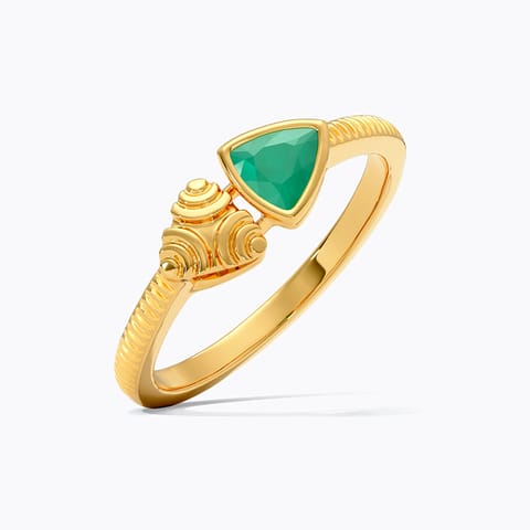 Trinity Green Gemstone Ring