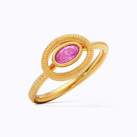 Orbital Ruby Gemstone Ring