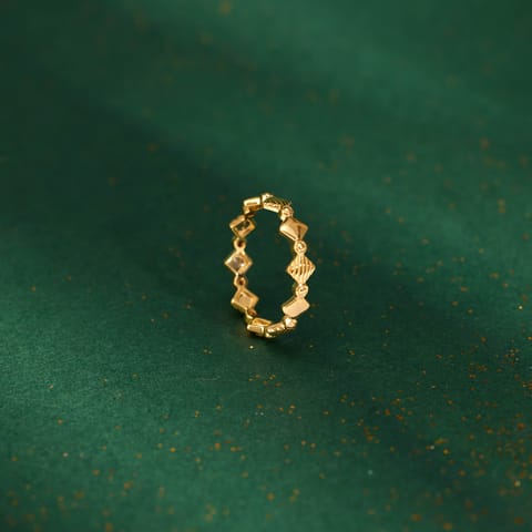 Square Trail Gold Ring