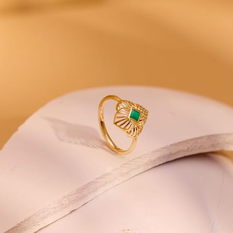 Verdant Cutout Gemstone Ring