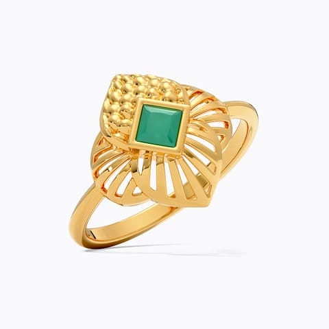 Verdant Cutout Gemstone Ring