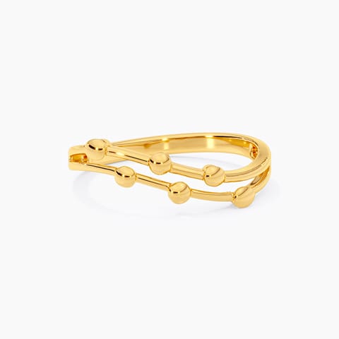 Beaded Curve 9KT Gold Ring Beaded Curve 9KT Gold Ring