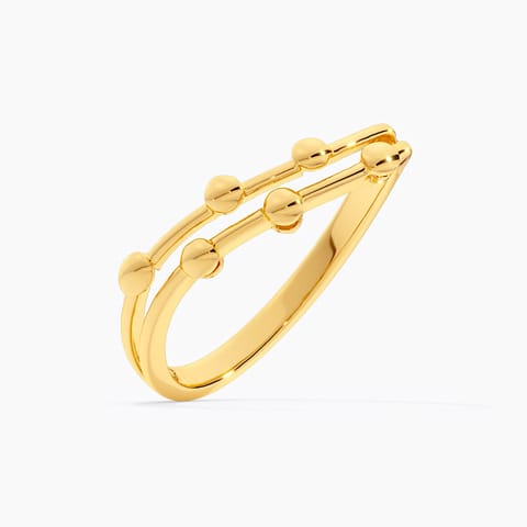 Beaded Curve 9KT Gold Ring Beaded Curve 9KT Gold Ring