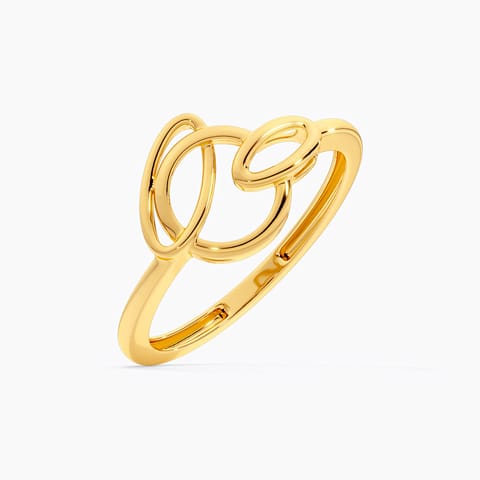 Looping Twist 9KT Gold Ring Looping Twist 9KT Gold Ring