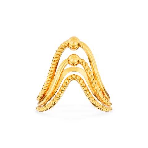 Elegant Arc 9KT Gold Vanki Ring Elegant Arc 9KT Gold Vanki Ring