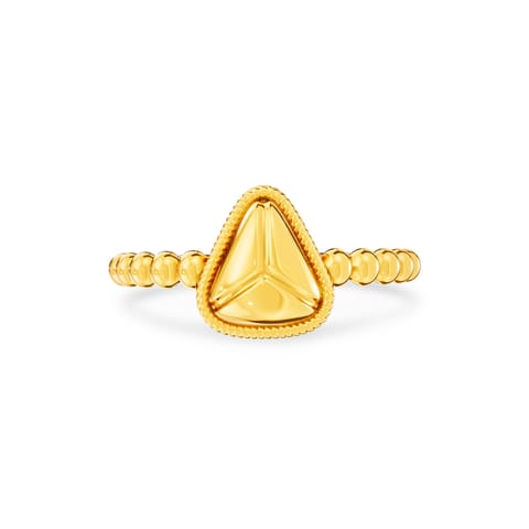 Triangle Gleam Gold Ring