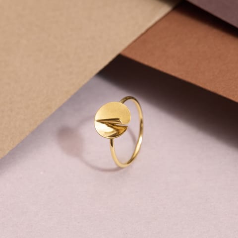 Carved Circle Gold Ring Carved Circle Gold Ring