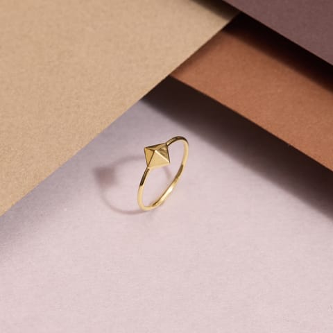 Minimal Square Gold Ring
