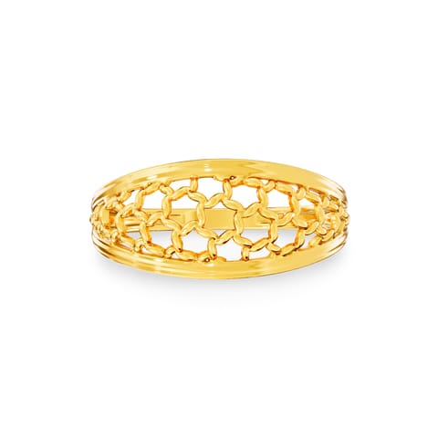Intertwined Lattice Gold Ring Intertwined Lattice Gold Ring