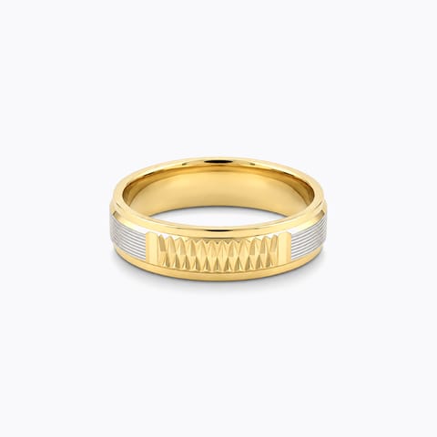 Linear Composite Gold Band for Men Linear Composite Gold Band for Men
