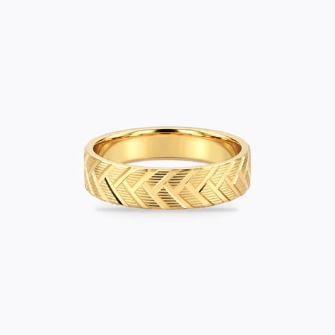 Shining Crossover Gold Band for Men