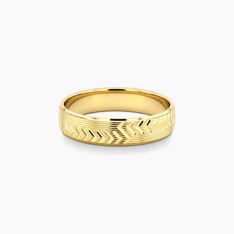 Embossed Tales Gold Band for Men Embossed Tales Gold Band for Men