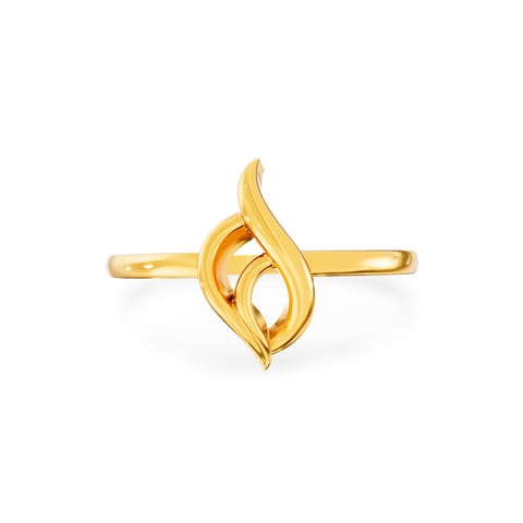 Gentle Curve Gold Ring