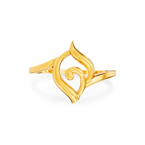 Aria Curve Gold Ring