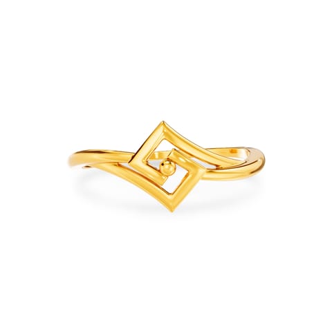 Sleek Edge Gold Ring