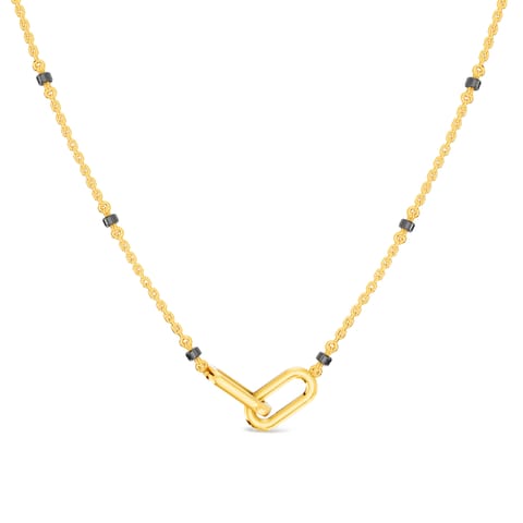 Interlocking Shine 9KT Gold Mangalsutra