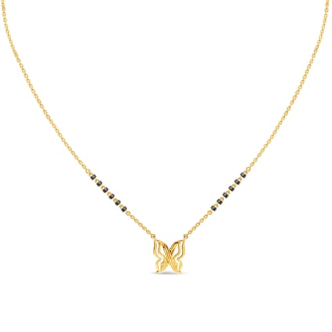 Sparkling Butterfly Gold Mangalsutra Sparkling Butterfly Gold Mangalsutra