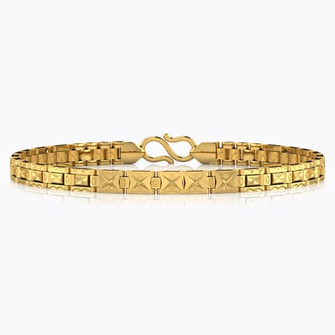 Etched Pattern Strap Men's Bracelet