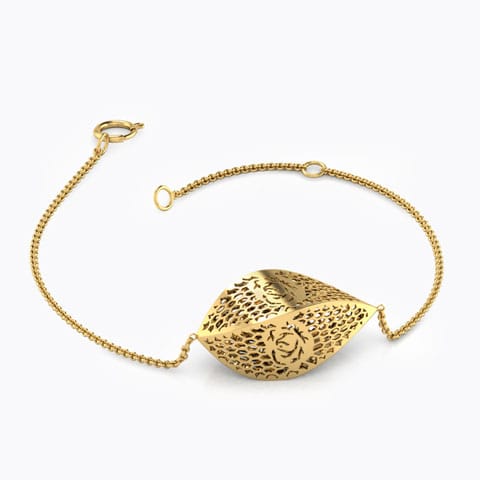 Rose Cage Chain Gold Bracelet