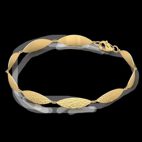 Christa Hammered Gold Bracelet