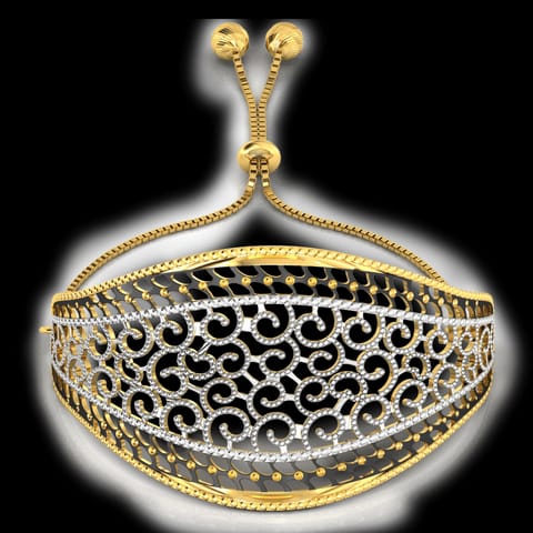 Scroll Filigree Gold Bracelet