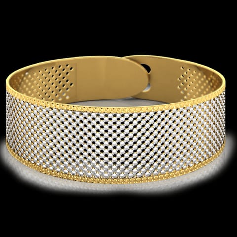Fine Patterned Gold Bracelet