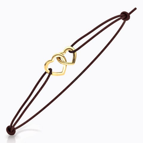 Entwined Heart Gold Bracelet