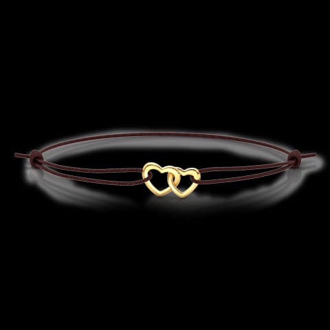 Entwined Heart Gold Bracelet