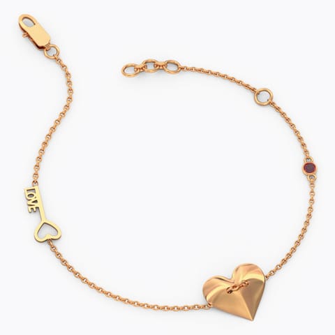 Cherish Love Lock Gemstone Bracelet