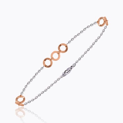 Linked Stylish Platinum Bracelet