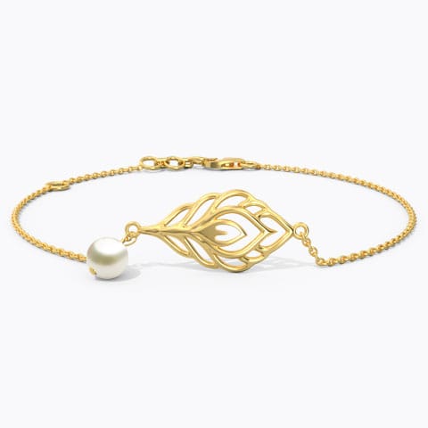 Feather Pearl Bracelet