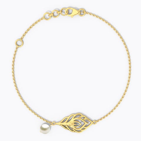 Feather Pearl Bracelet
