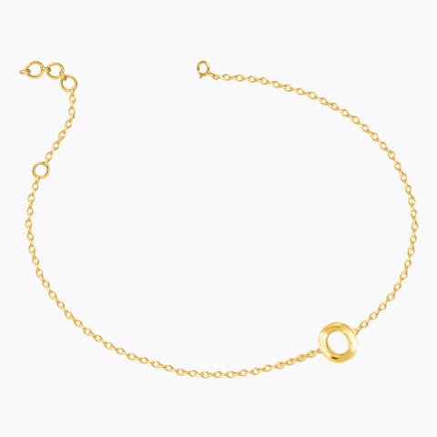Bold Gold Alphabet O Bracelet