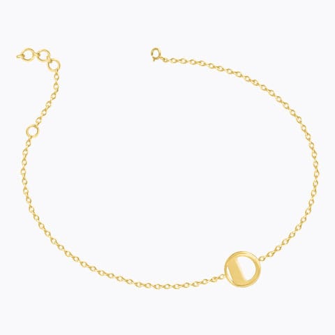 Artsy Gold Alphabet D Bracelet