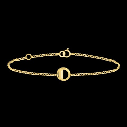 Artsy Gold Alphabet D Bracelet