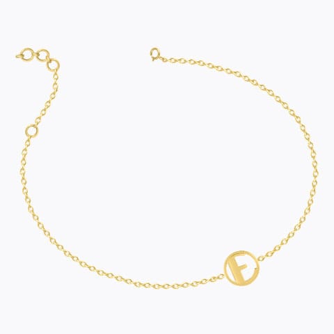 Artsy Gold Alphabet G Bracelet