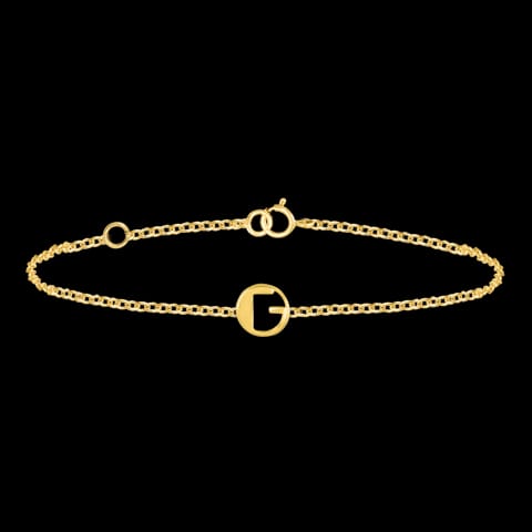Artsy Gold Alphabet G Bracelet