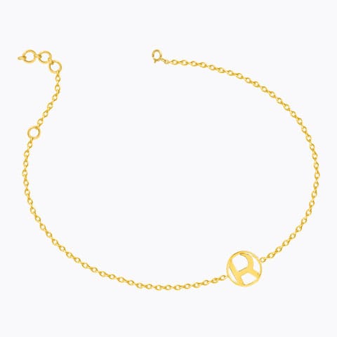 Artsy Gold Alphabet R Bracelet Artsy Gold Alphabet R Bracelet