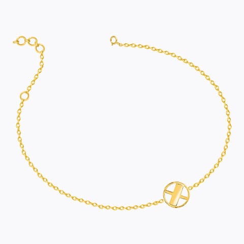 Artsy Gold Alphabet X Bracelet