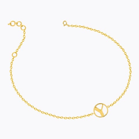 Artsy Gold Alphabet Y Bracelet Artsy Gold Alphabet Y Bracelet