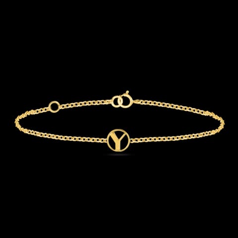 Artsy Gold Alphabet Y Bracelet Artsy Gold Alphabet Y Bracelet