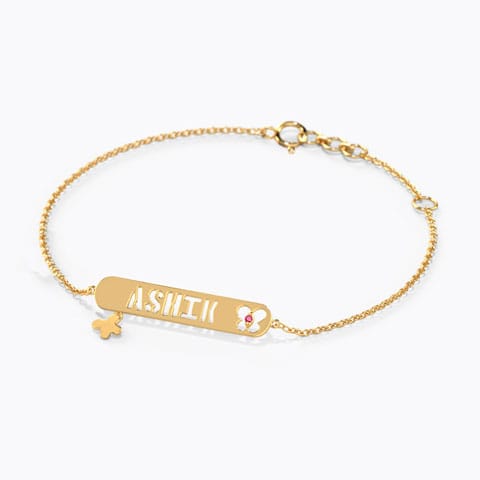 Pretty Butterfly Personalised Gemstone Bracelet