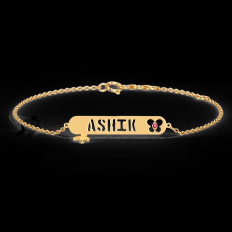 Pretty Butterfly Personalised Gemstone Bracelet