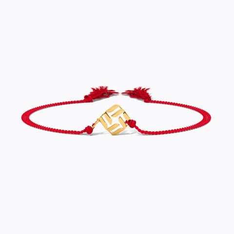Swastik Gold Convertible Rakhi Pendant