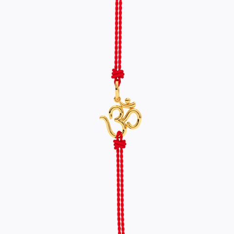 OM Gold Convertible Rakhi Pendant