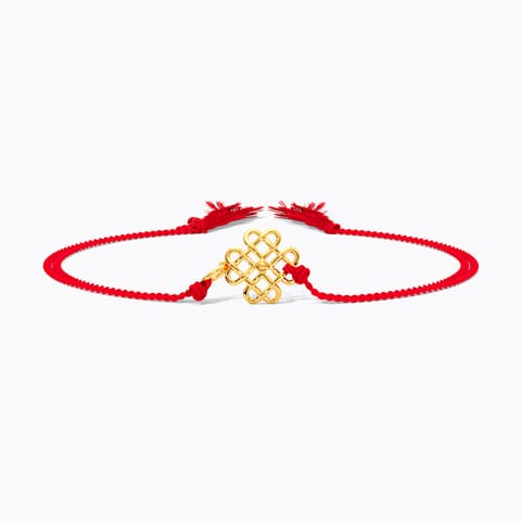 Fortune Knots Gold Convertible Rakhi Pendant