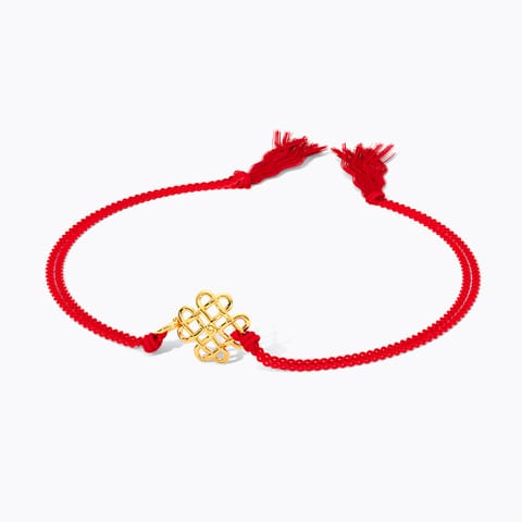 Fortune Knots Gold Convertible Rakhi Pendant Fortune Knots Gold Convertible Rakhi Pendant