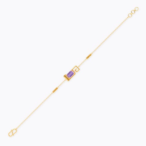 Purple Aura 9KT Gemstone Chain Bracelet Purple Aura 9KT Gemstone Chain Bracelet