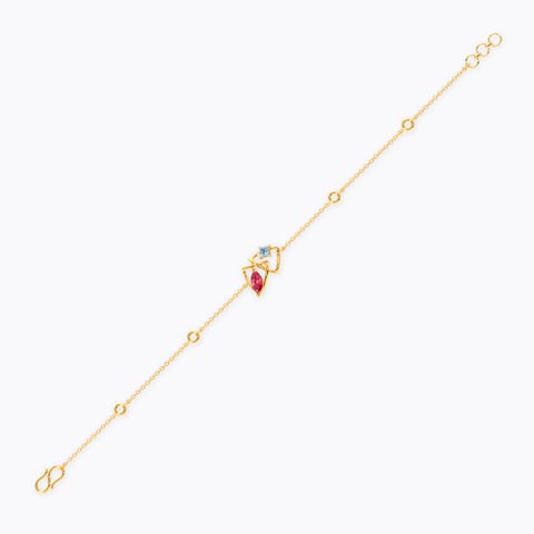 Double Spark 9KT Gemstone Chain Bracelet