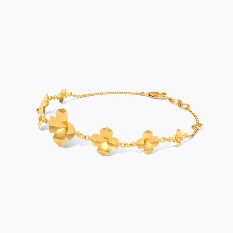 Auric Bloom 9KT Gold Chain Bracelet